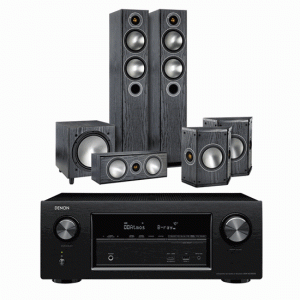 Denon AVR-X2300W + Moniteur Audio Bronze 6 5.0 Noir